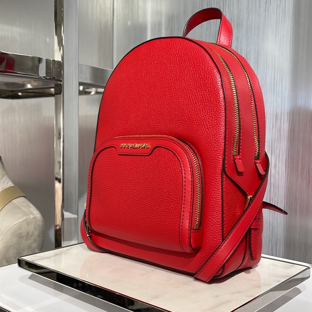 Michael Kors Jaycee Medium Pebbled Leather Backpack
Bright Red
NWT - Picture 10 of 16
